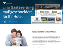 Tablet Screenshot of hotelpress.de
